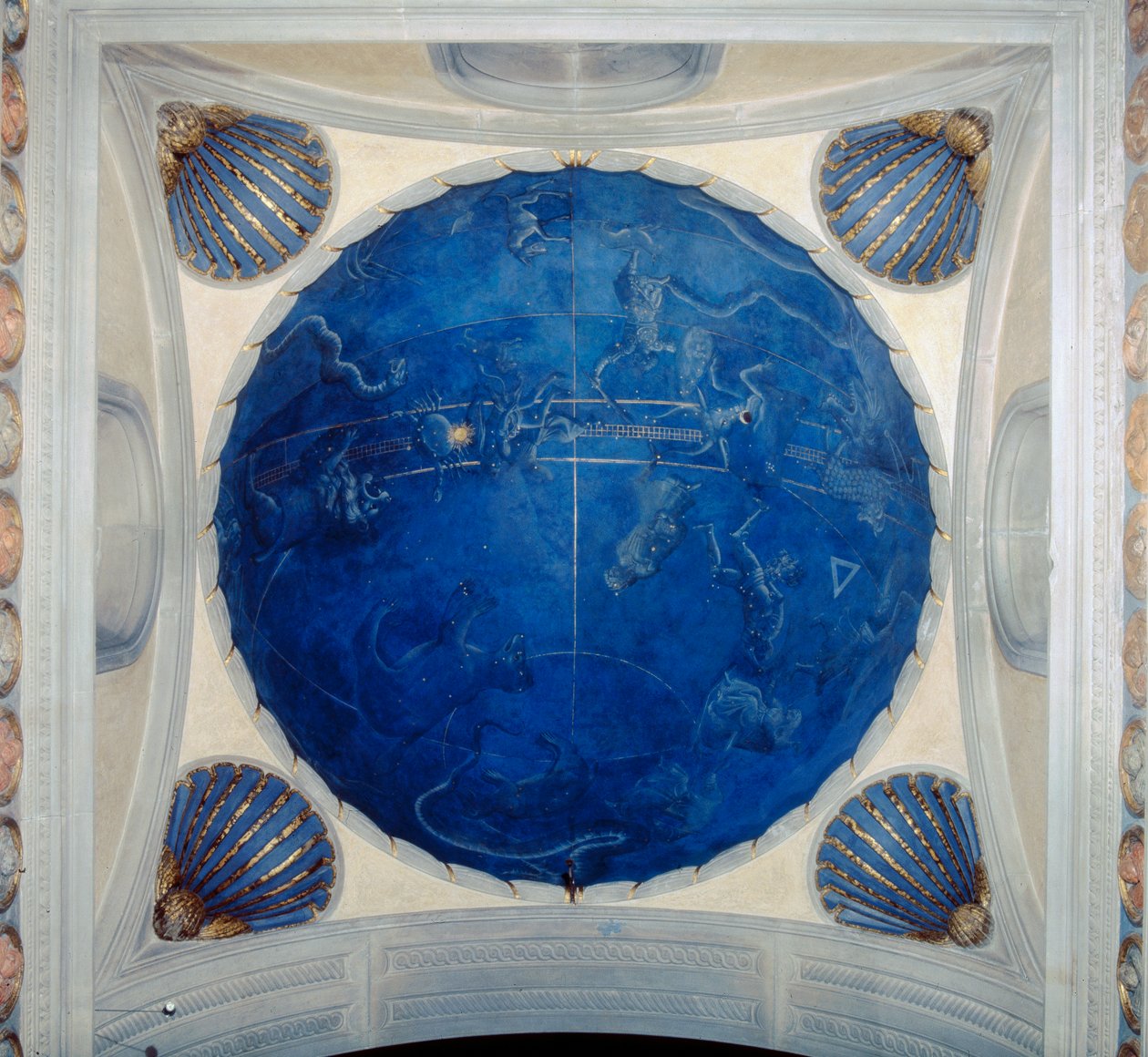 Gewölbe der Scarsella in der Sagrestia Vecchia oder Alten Sakristei, Basilika San Lorenzo, Florenz von Henry Charles Fehr