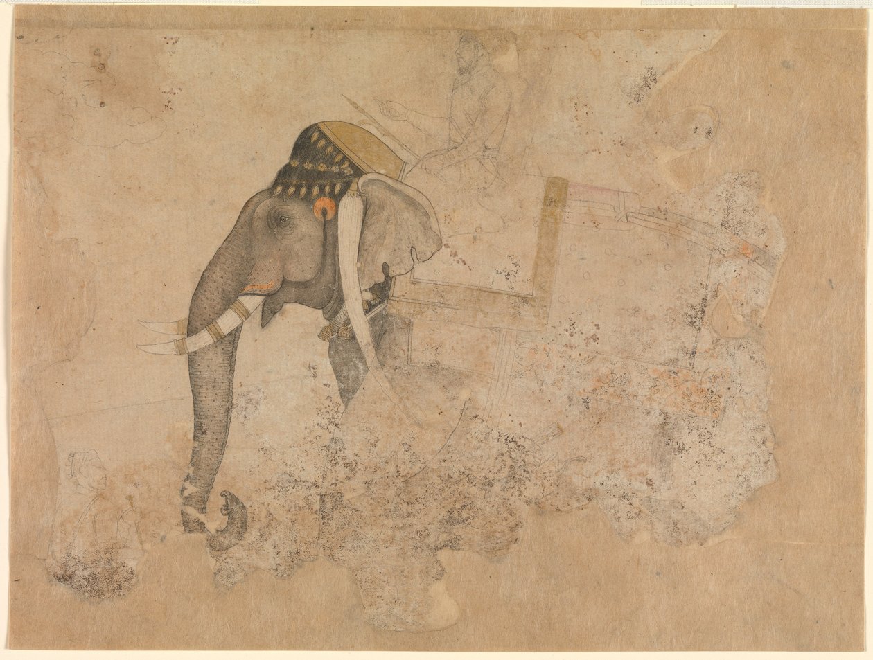 Hashim. Elefant und Reiter. ca. 1640, Metropolitan Museum of Art, New York von Hashim