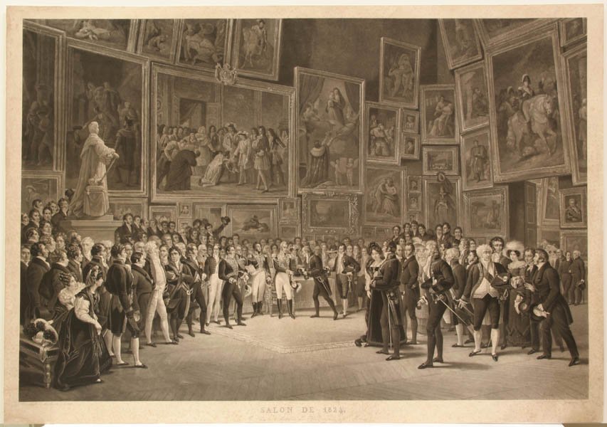 Salon von 1824 von after Francois Joseph Heim