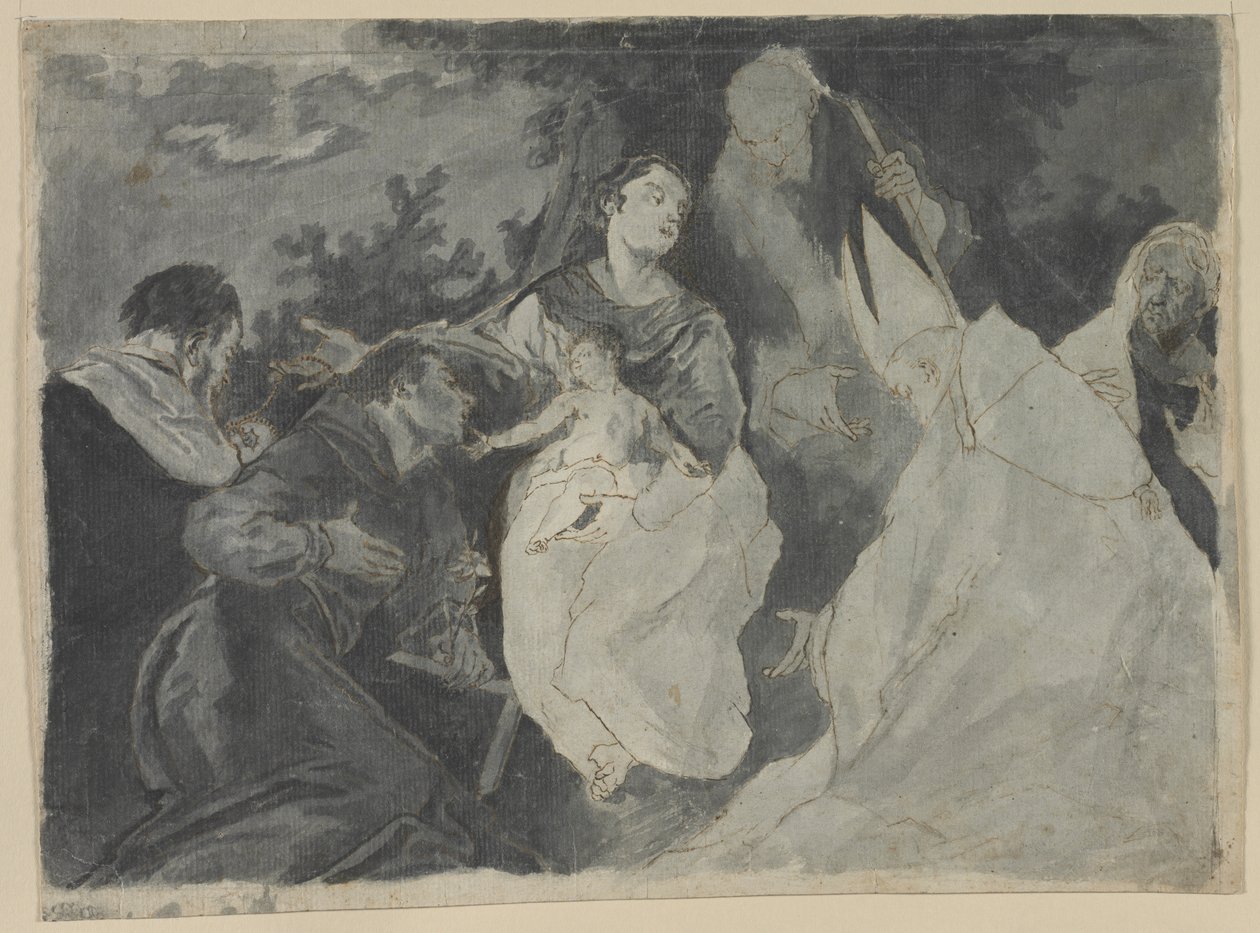 Madonna mit Kind und Heiligen von after Giuseppe Bazzani