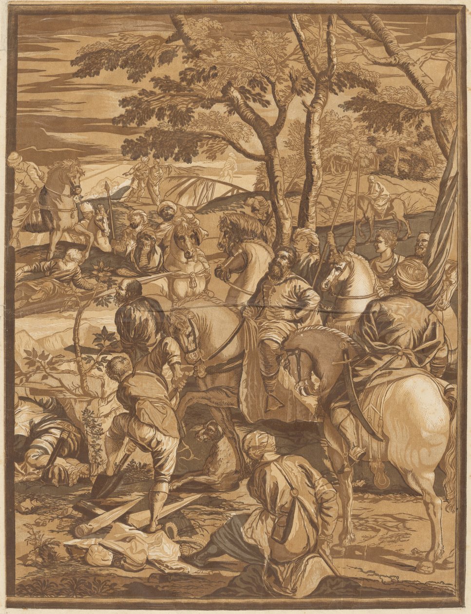 Die Kreuzigung (Rechtes Panel) von after Jacopo Tintoretto John Baptist Jackson