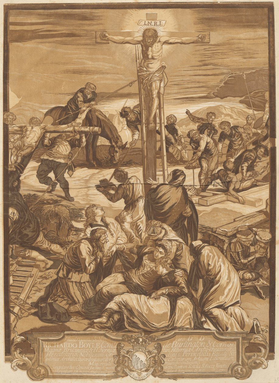 Die Kreuzigung (Mitteltafel) von after Jacopo Tintoretto John Baptist Jackson