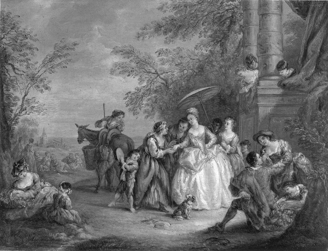 La Bonne Aventure von after Jean Baptiste Joseph Pater