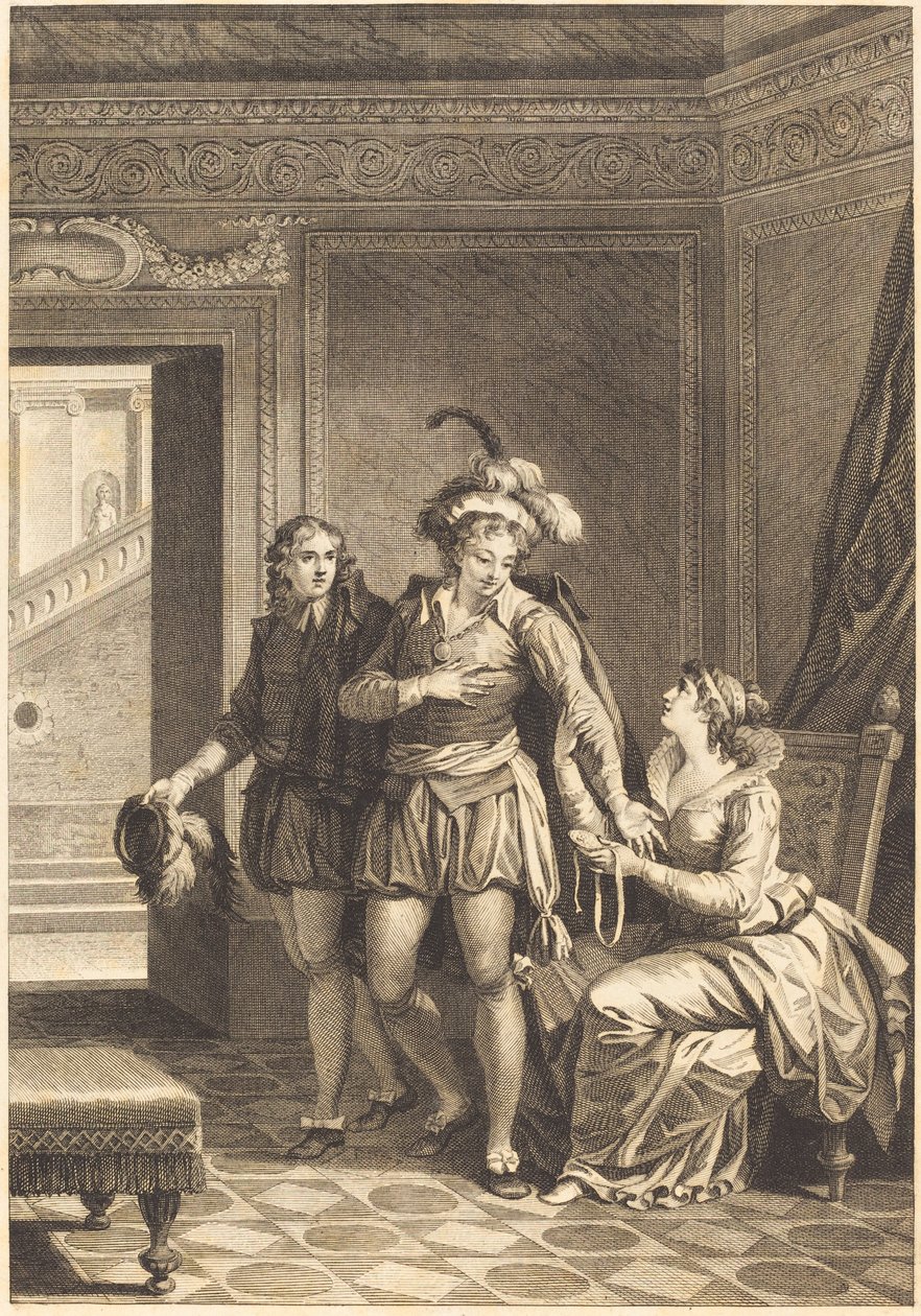 Joconde: Die Abreise von after Jean Jacques François Le Barbier I