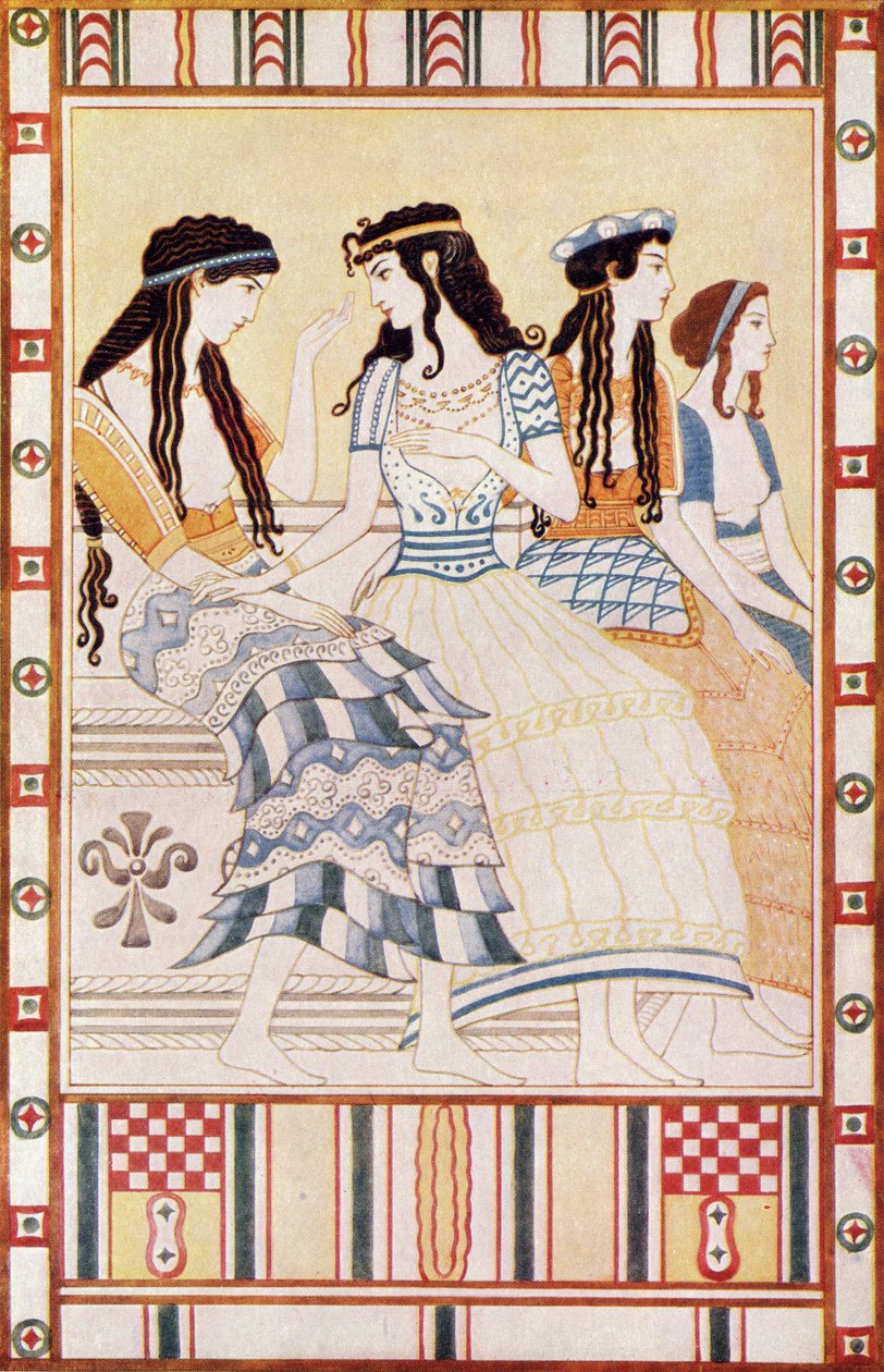 Damen des minoischen Hofes, Illustration aus 