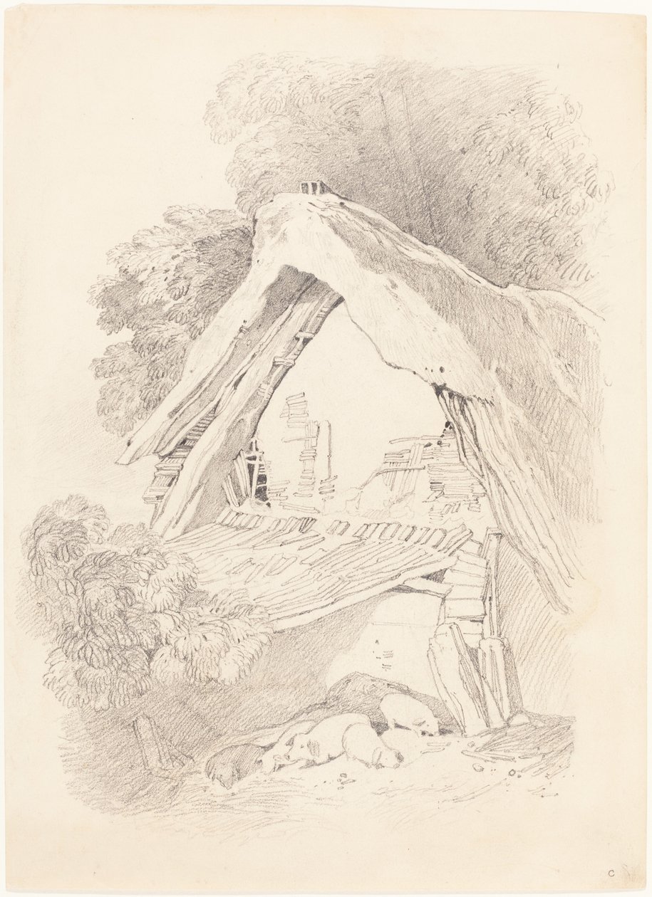 Hütte in Diss von after John Sell Cotman British 19th Century