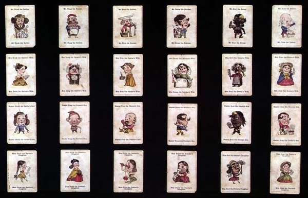 Happy Families, Kartenspiel, basierend auf Entwürfen von John Tenniel, ca. 1860 von after John Tenniel