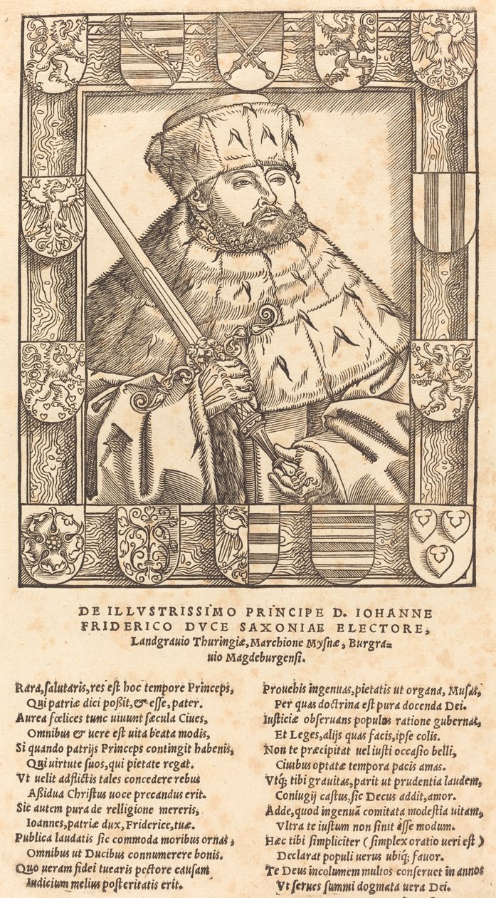 Johann Friedrich der Großmütige, in Kurfürstenrobe von after Lucas Cranach the Younger