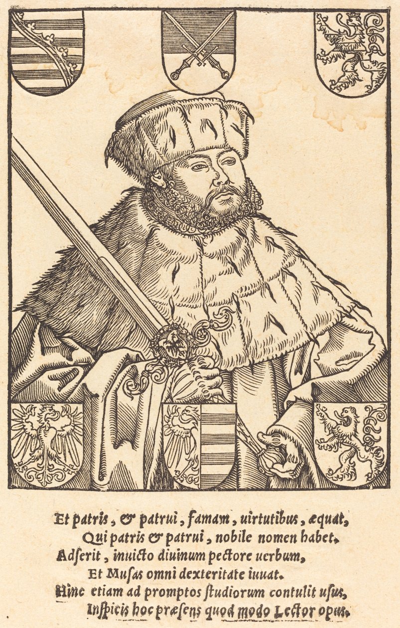 Johann Friedrich der Großmütige in Kurfürstenroben (rechts) von after Lucas Cranach the Younger