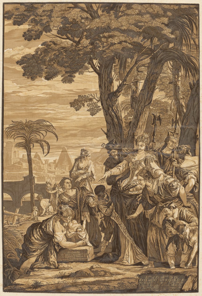 Das Auffinden des Moses von after Veronese John Baptist Jackson