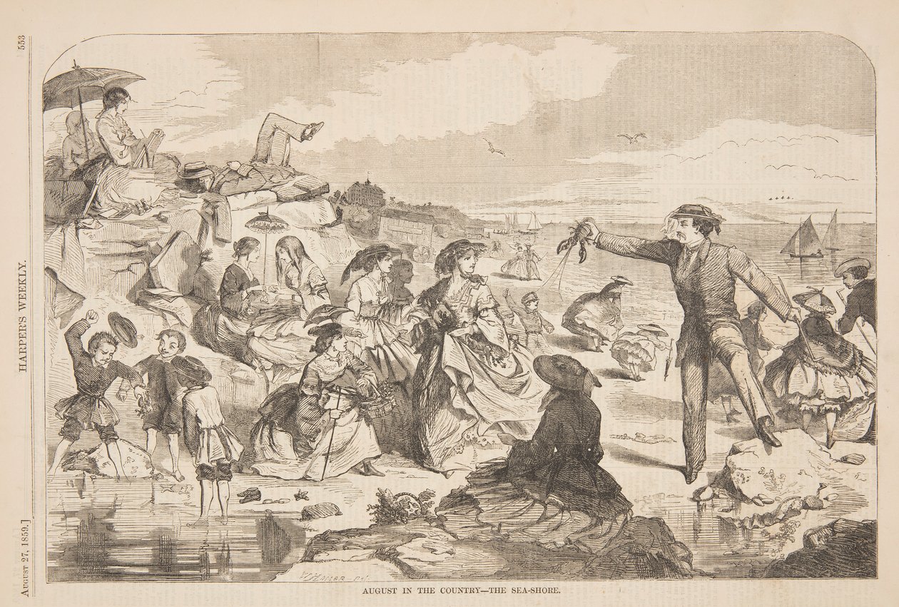 August auf dem Land – Die Küste von after Winslow Homer