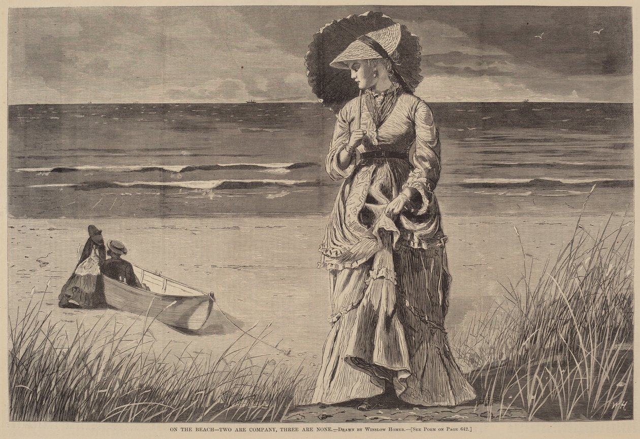 Am Strand - Zwei sind Gesellschaft, drei sind keiner von Winslow Homer
