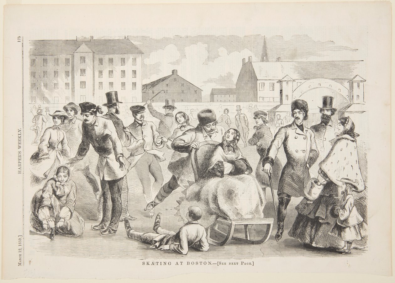 Schlittschuhlaufen in Boston von Winslow Homer