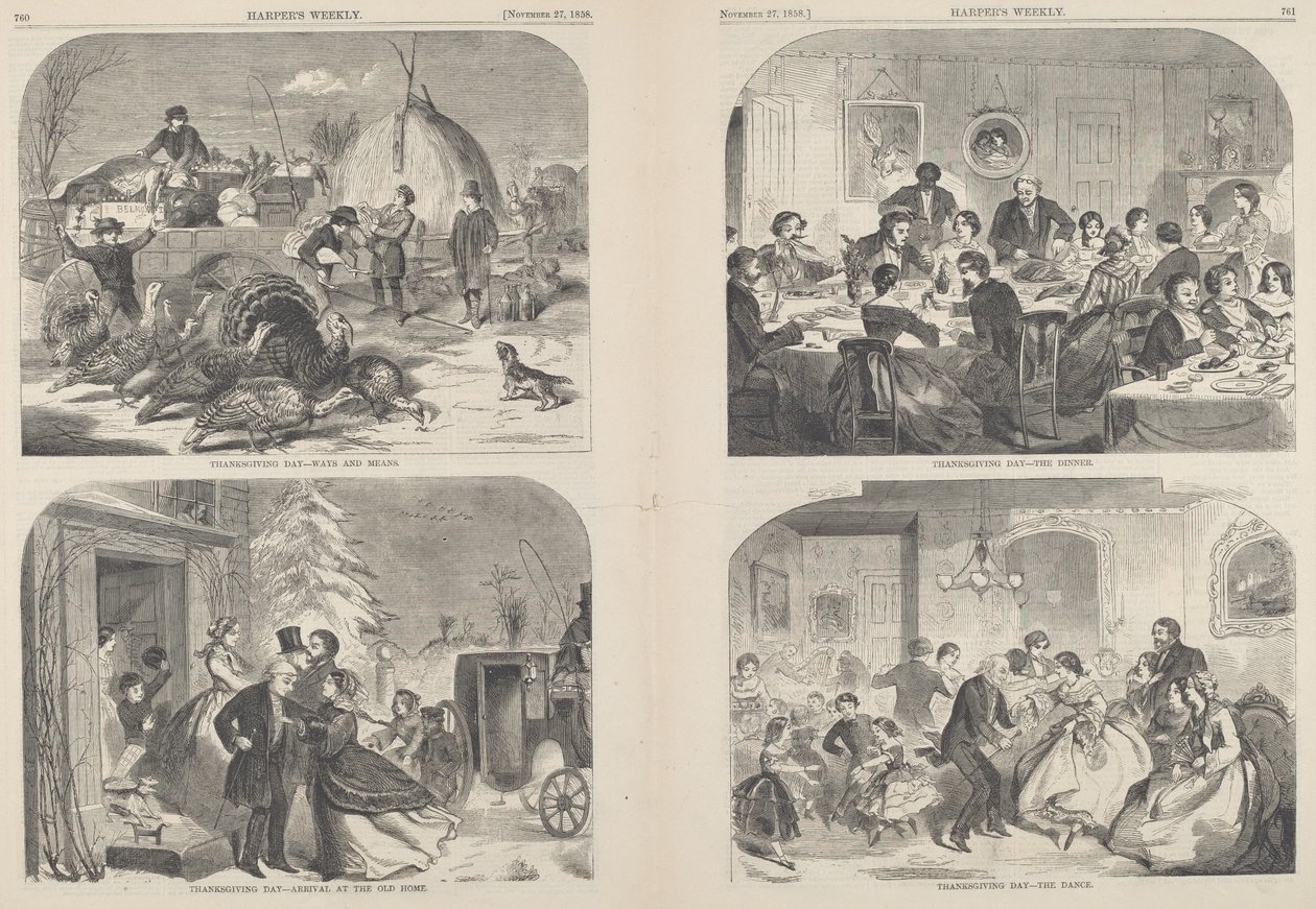 Erntedankfest - Wege und Mittel (oben links) von Winslow Homer