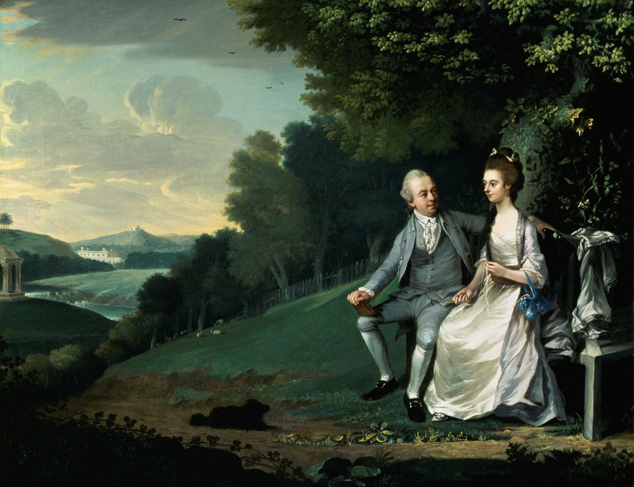 Porträt eines Paares, angeblich Sir Francis und Lady Dashwood in Wycombe Park von anonymous 