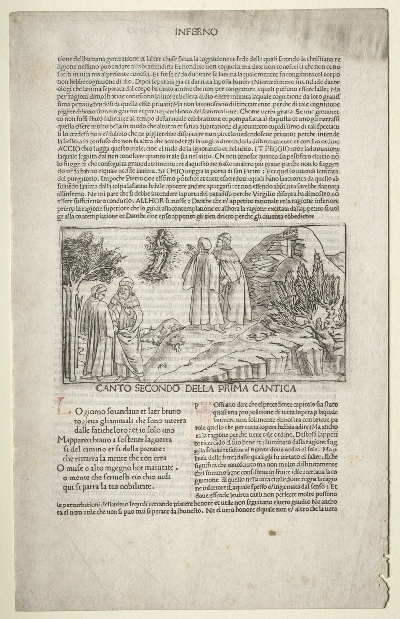 Dante und Virgil mit der Vision von Beatrice von attributed to Baccio Baldini (Italian, c. 1436 1487)