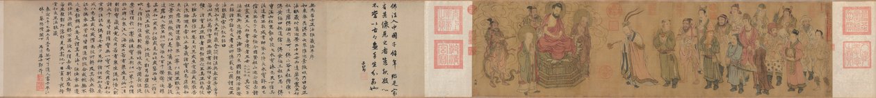 Barbarische Könige verehren den Buddha von attributed to Zhao Guangfu