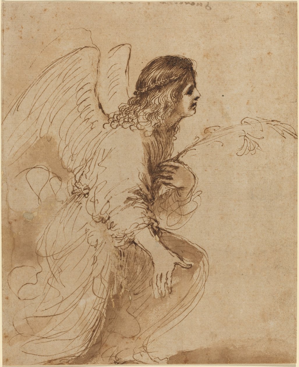Der Engel der Verkündigung von called Guercino Giovanni Francesco Barbieri