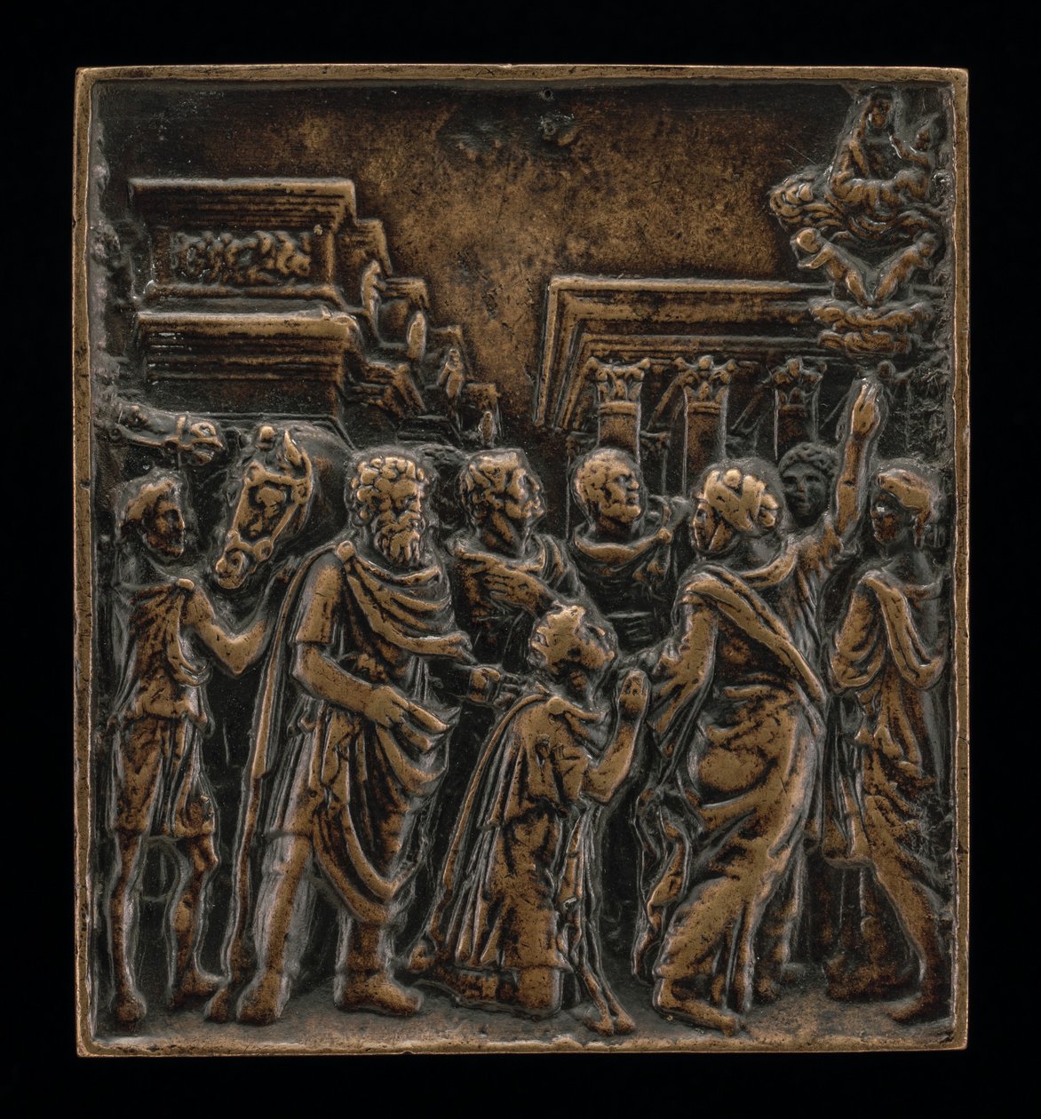 Augustus und die Sibylle von called Riccio Andrea Briosco