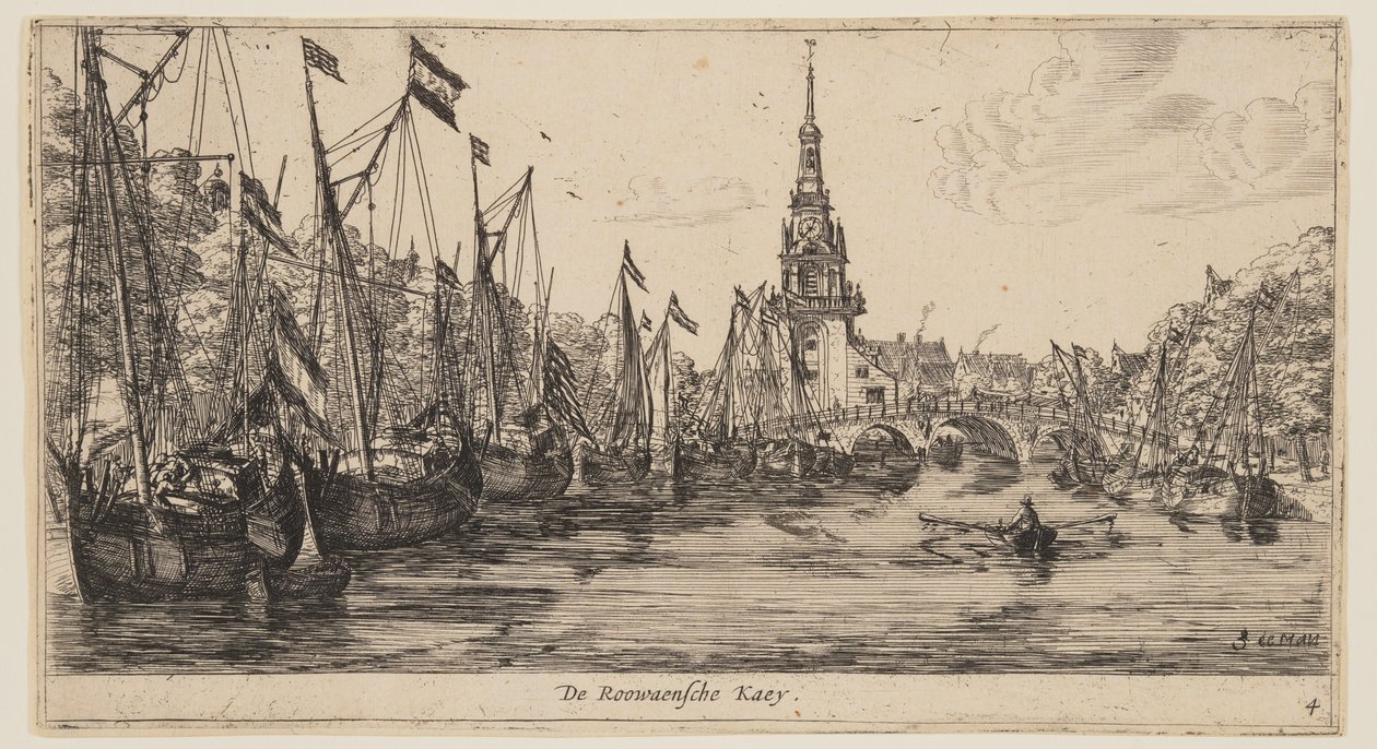 De Roowaensche Kaey, aus Ansichten von Amsterdam von called Zeeman Reinier Nooms