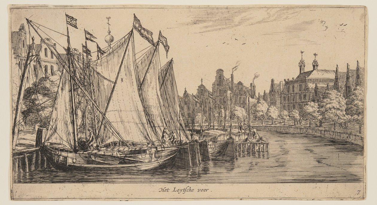 Het Leytsche veer, aus Ansichten von Amsterdam von called Zeeman Reinier Nooms