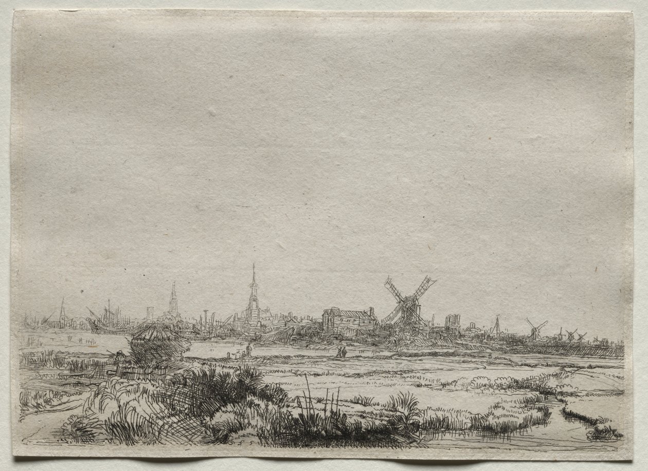 Kopie der Ansicht von Amsterdam von Nordwesten von copy after Rembrandt van Rijn