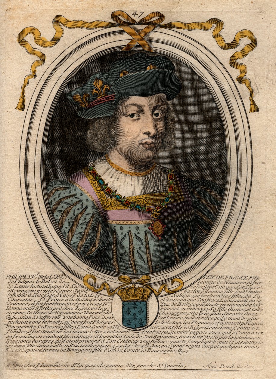 Porträt von Philipp V. der Lange (1294-1322), König von Frankreich - Philipp V. (1294-1322) 
