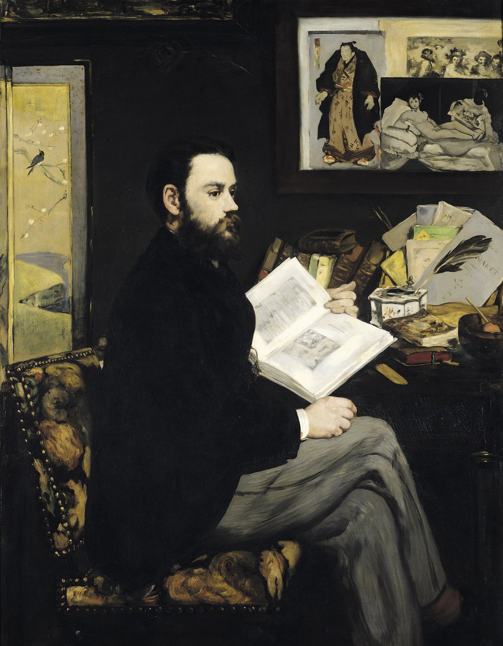 Porträt von Emile Zola (1840-1902) 1868 von Édouard Manet