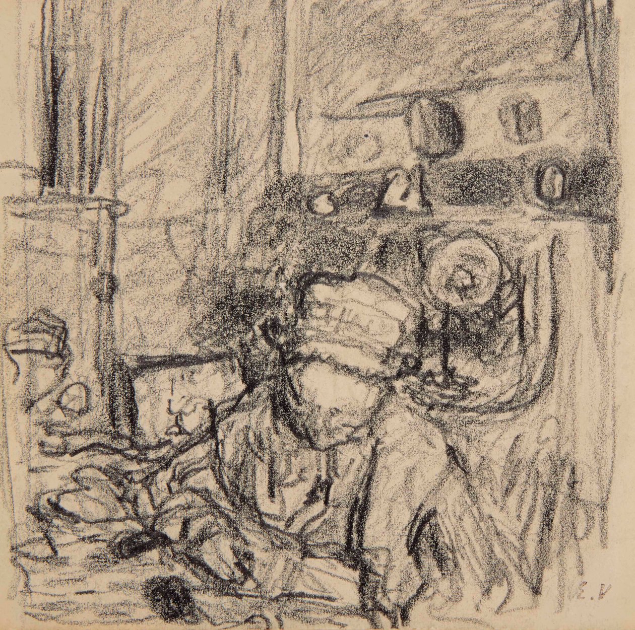 Madame Vuillard, rue de Calais von Edouard Vuillard