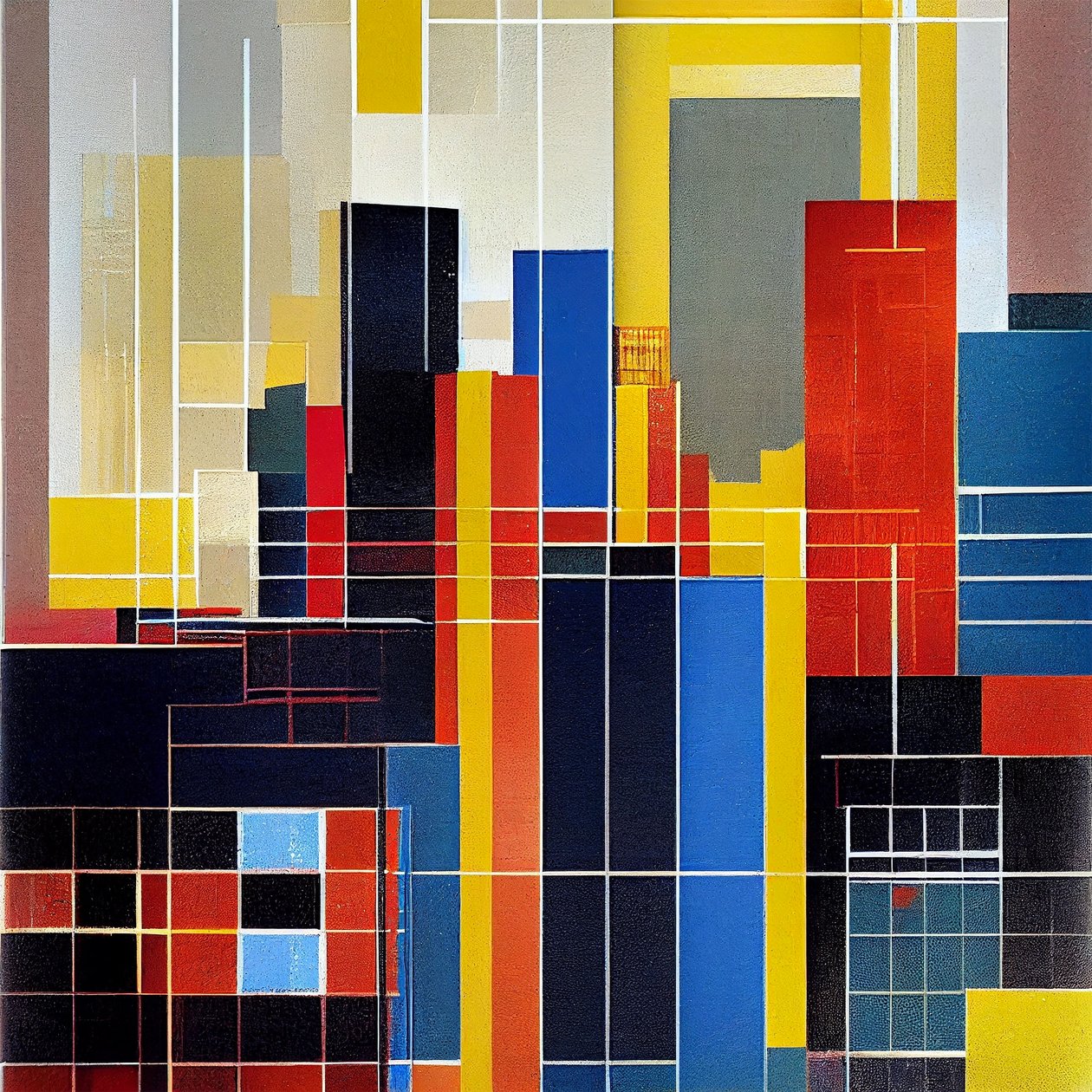 Boston Stadtansicht, Abstrakter dynamischer Stil von F. Abderrahim