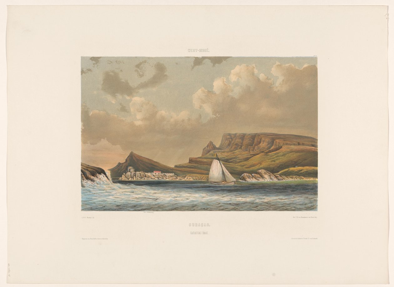 Caracasbaai (Curaçao. Caraccas Baai) von jonkheer Jacob Eduard van Heemskerck