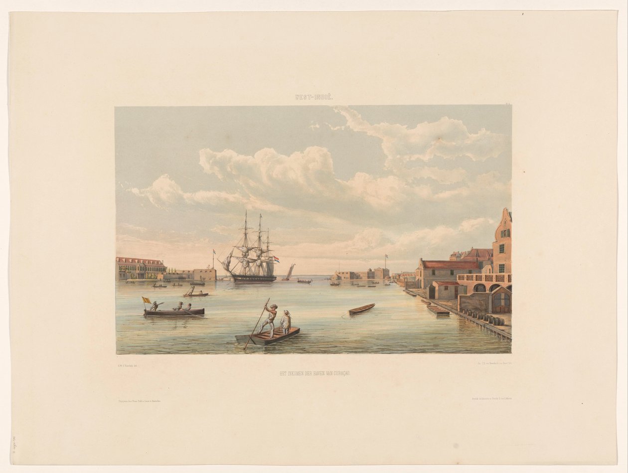 Willemstad. Der Eingang des Hafens von Curaçao von jonkheer Jacob Eduard van Heemskerck