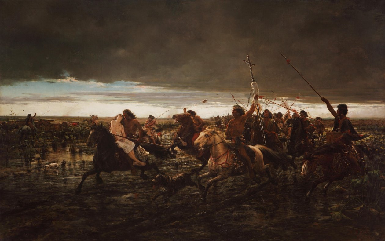 Die Rückkehr des Indianerüberfalls von Ángel DELLA Valle