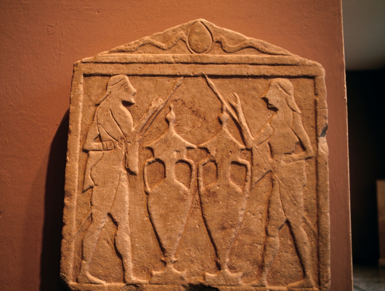 Relief, das Kastor und Polydeukes darstellt, aus Sparta, Griechenland, griechische Zivilisation von Unbekannt Unbekannt