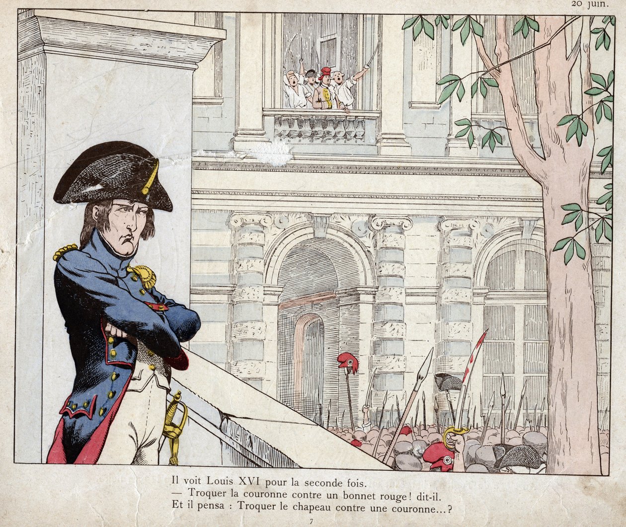 Er sah Ludwig XVI. zum zweiten Mal (Invasion der Tuilerien, 20. Juni) von pseudonym for Onfray de Breville Jacques Job