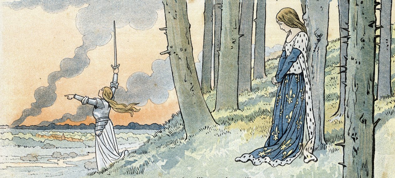 Hundertjähriger Krieg. In „Frankreich, ihre Geschichte erzählt von G. Montorgueil, illustriert von Job“ 1896 (Gravur) von pseudonym for Onfray de Breville Jacques Job