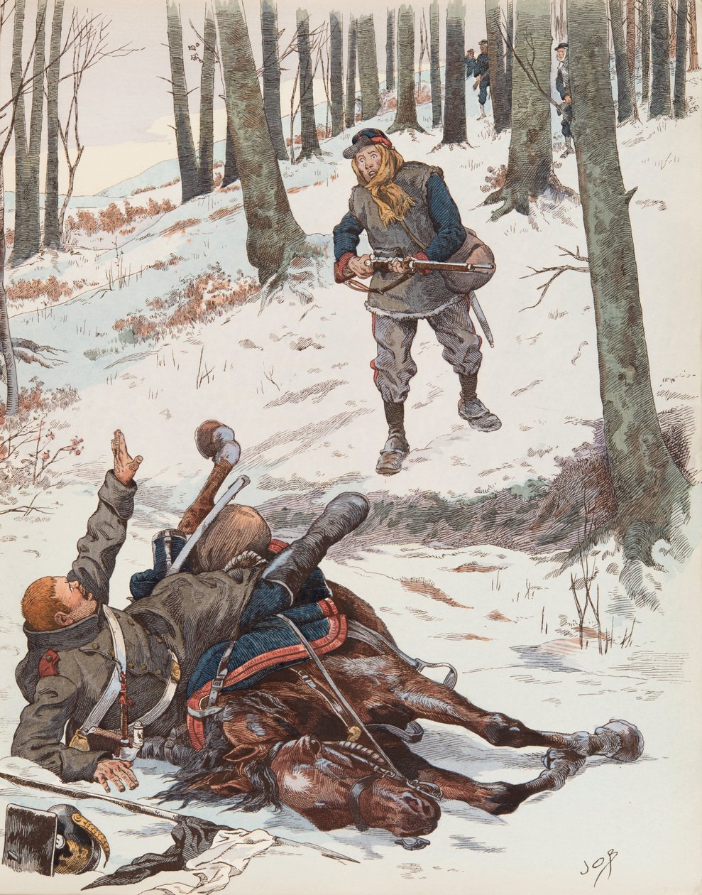 Le Moblot (Soldat der Nationalgarde während des Krieges von 1870) von pseudonym for Onfray de Breville Jacques Job