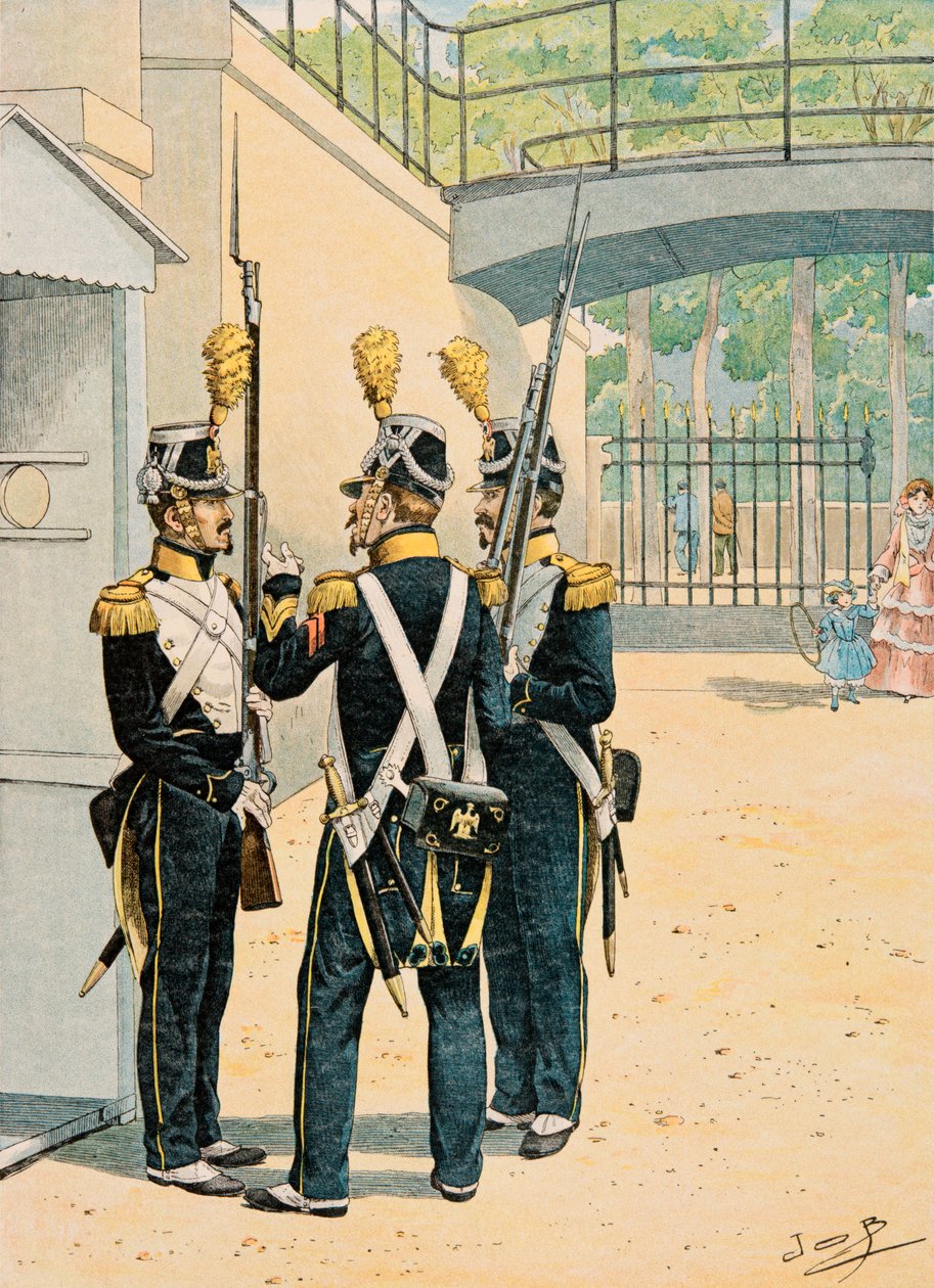 Outfit der französischen Truppen zu allen Zeiten: Voltigeurs der Garde Imperiale von pseudonym for Onfray de Breville Jacques Job