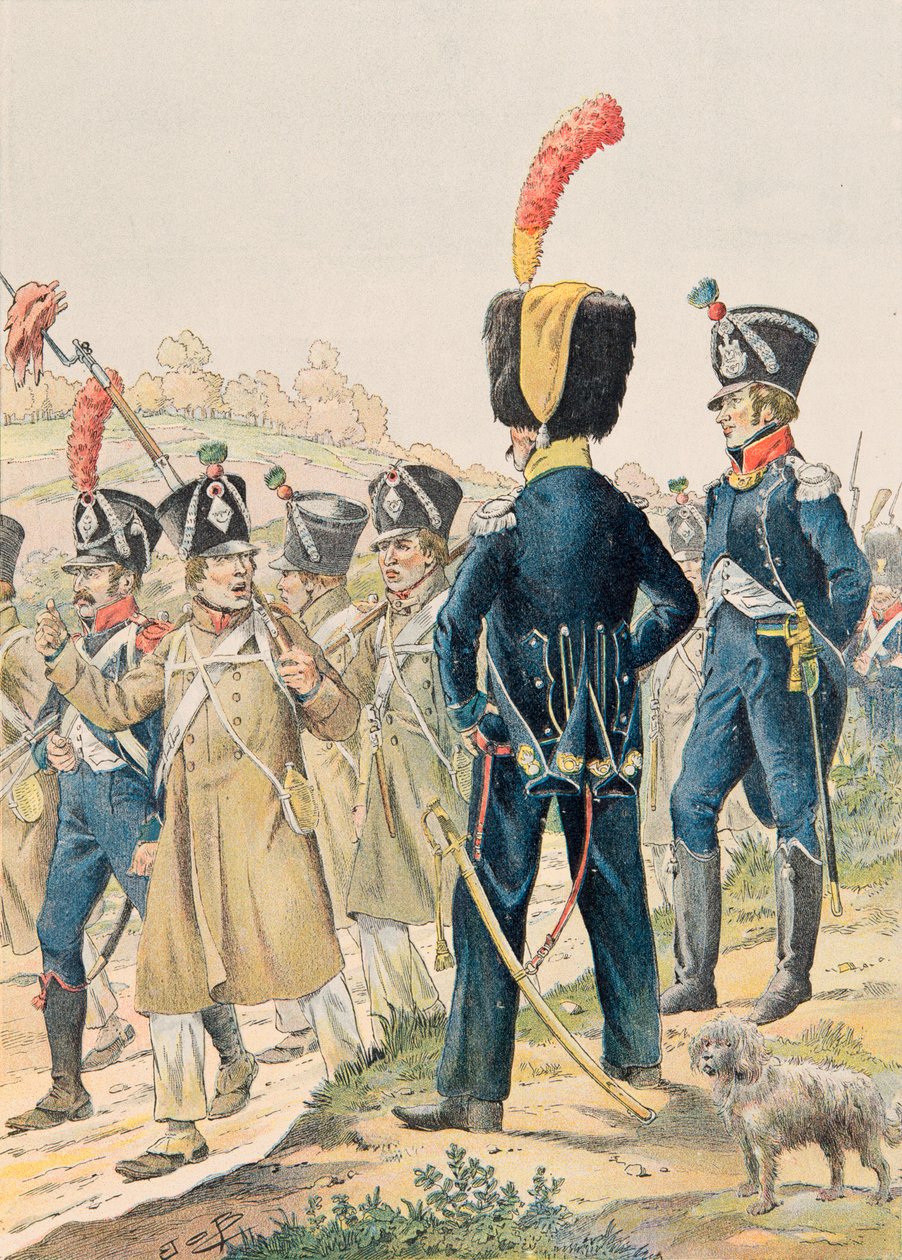 Jacques Marie Gaston Onfroy de Breville dit JOB (1858-1931) - Uniformen der französischen Truppen zu allen Zeiten: Offiziere der Voltigeure und Leichten Infanteriejäger unter dem Ersten Kaiserreich, Privatsammlung von pseudonym for Onfray de Breville Jacques Job
