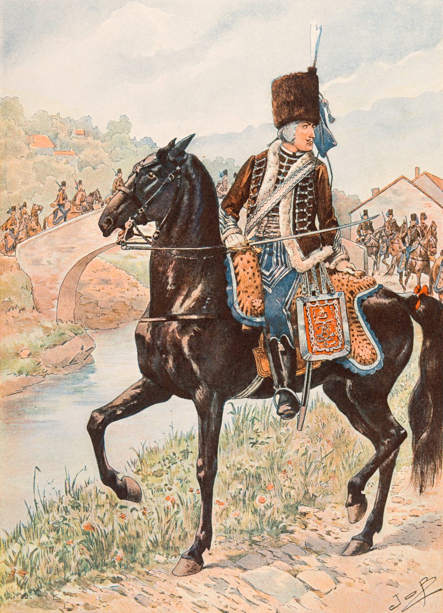 Uniformen der französischen Truppen zu allen Zeiten: Oberst der Husaren von Chamborant von pseudonym for Onfray de Breville Jacques Job
