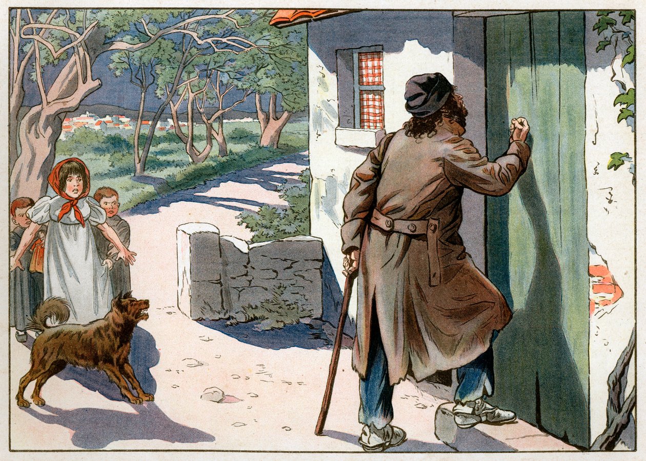Joachim Murat (1767-1815), entthronter König von Neapel, wanderte nach seiner Flucht aus Neapel im Jahr 1815 durch die Provence. Gravur von Jacques Marie Gaston Onfray de Breville dit Job (1858-1931) von pseudonym for Onfray de Breville Jacques Job
