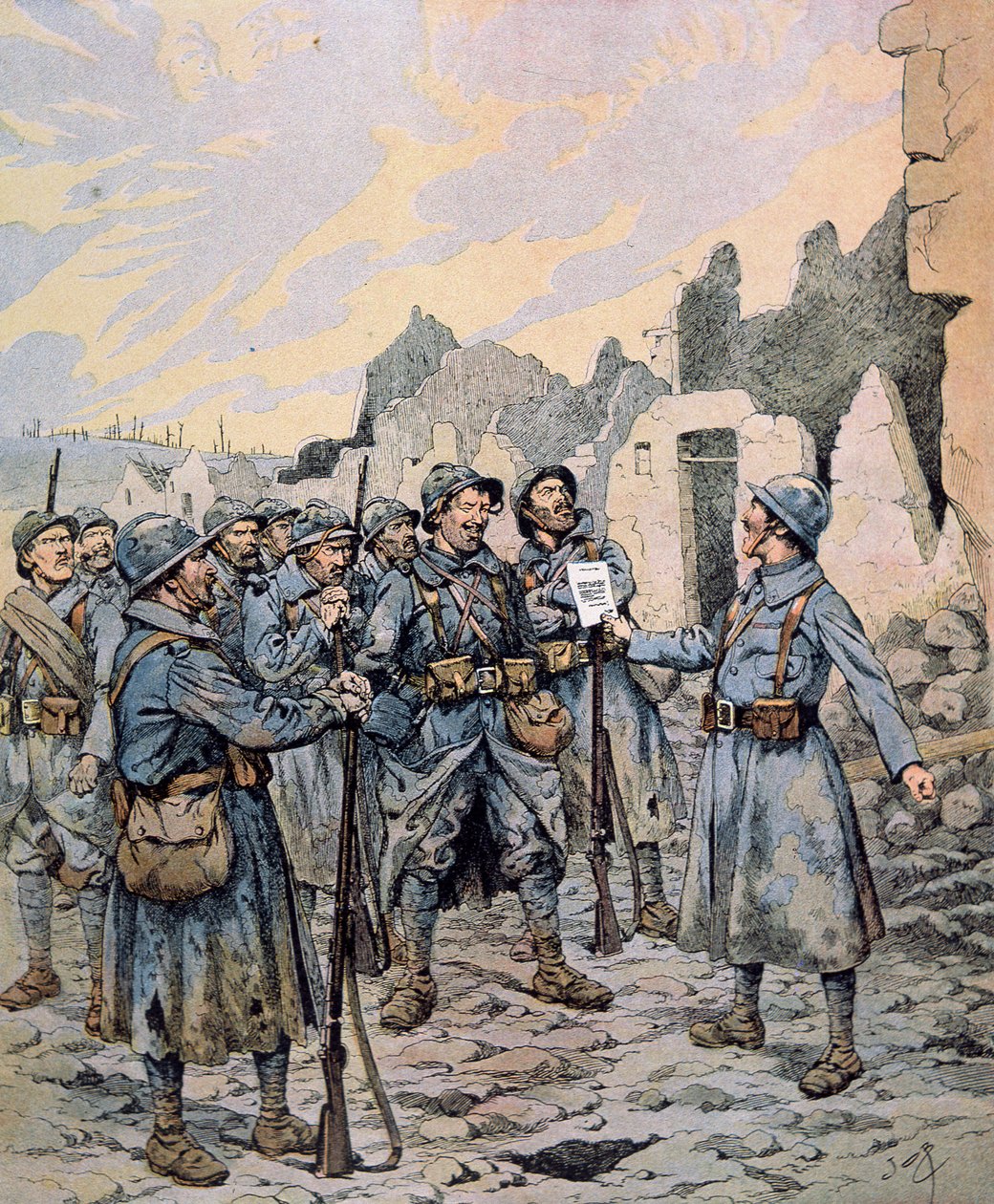 Meuterei in der französischen Armee an der Westfront, April-Mai 1917 von pseudonym for Onfray de Breville Jacques Job