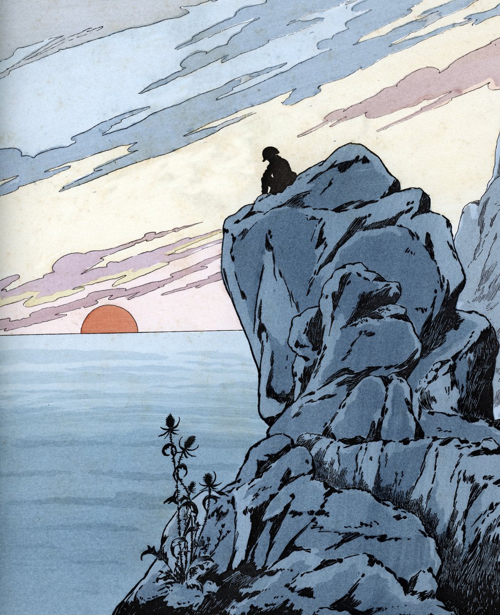 Napoleon I. im Exil auf St. Helena (1815) von pseudonym for Onfray de Breville Jacques Job
