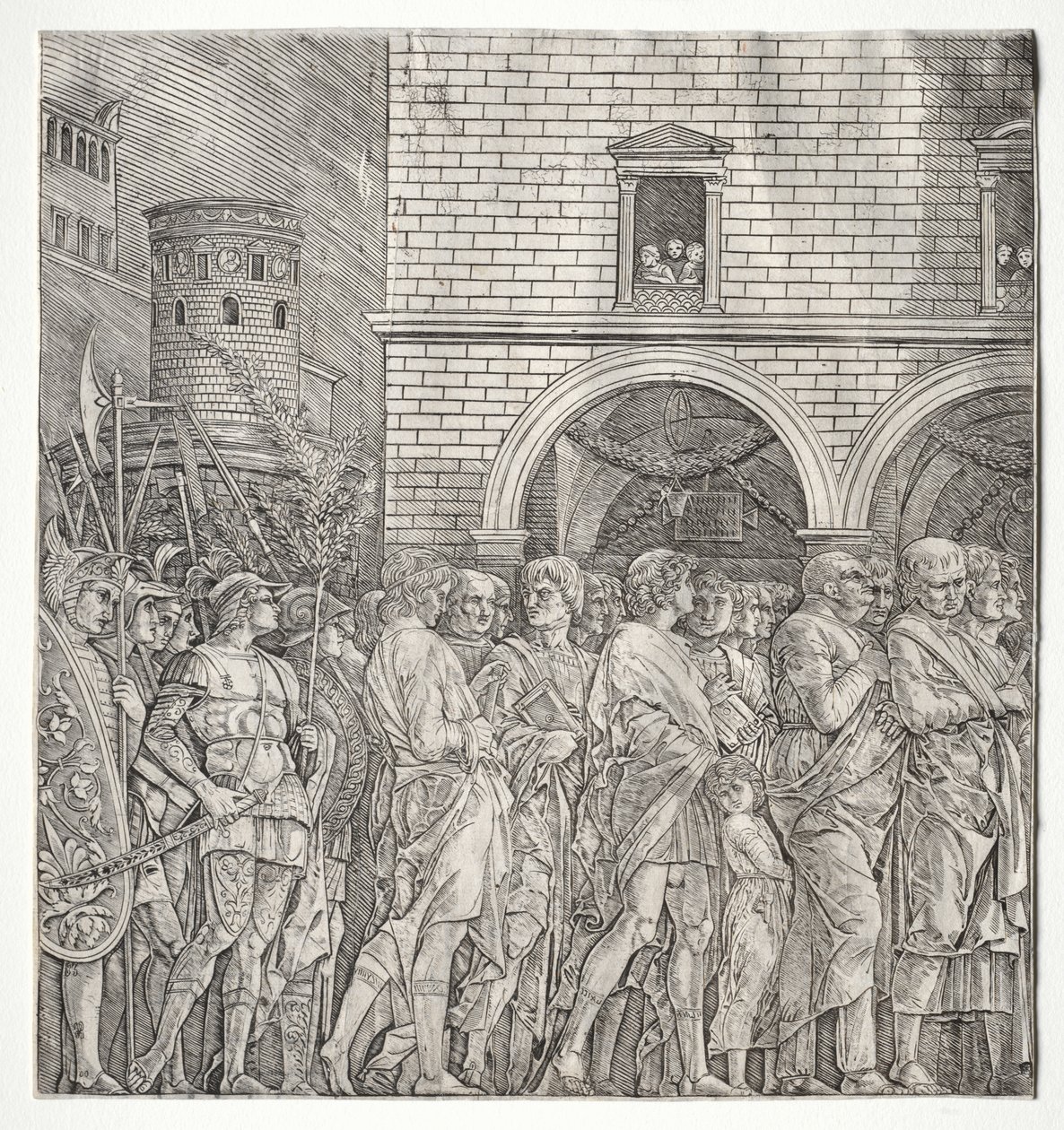 Die Triumphe Cäsars: Die Senatoren von school of Andrea Mantegna