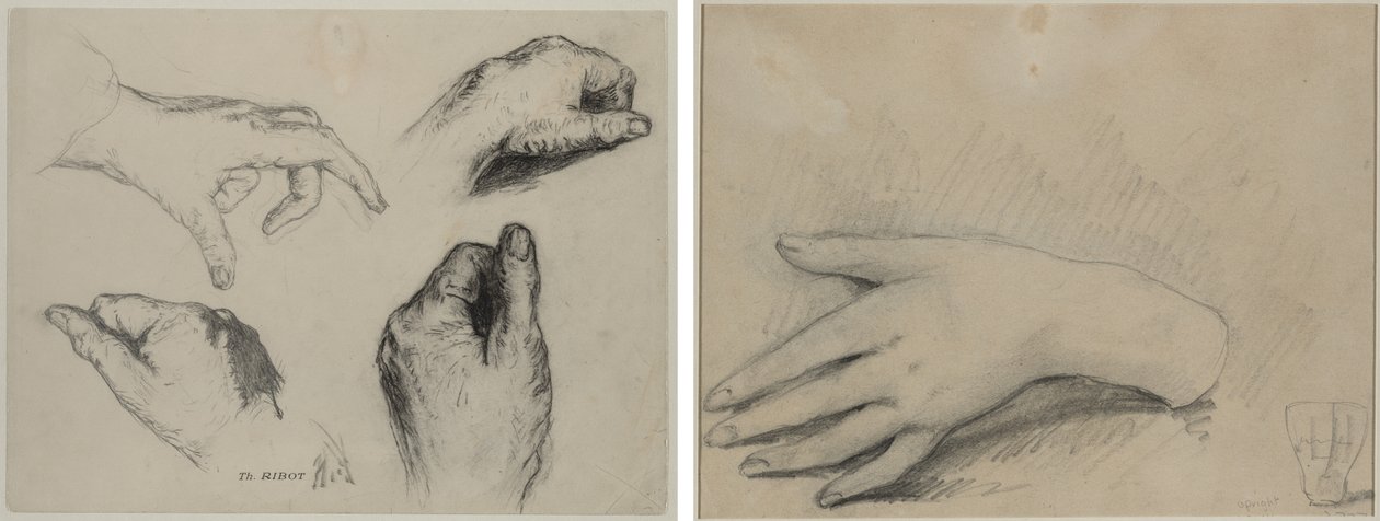 Studie von Händen (recto); Studie einer Frauenhand (verso) von studio of A. W. A. Plâté Studio (Ceylonese)