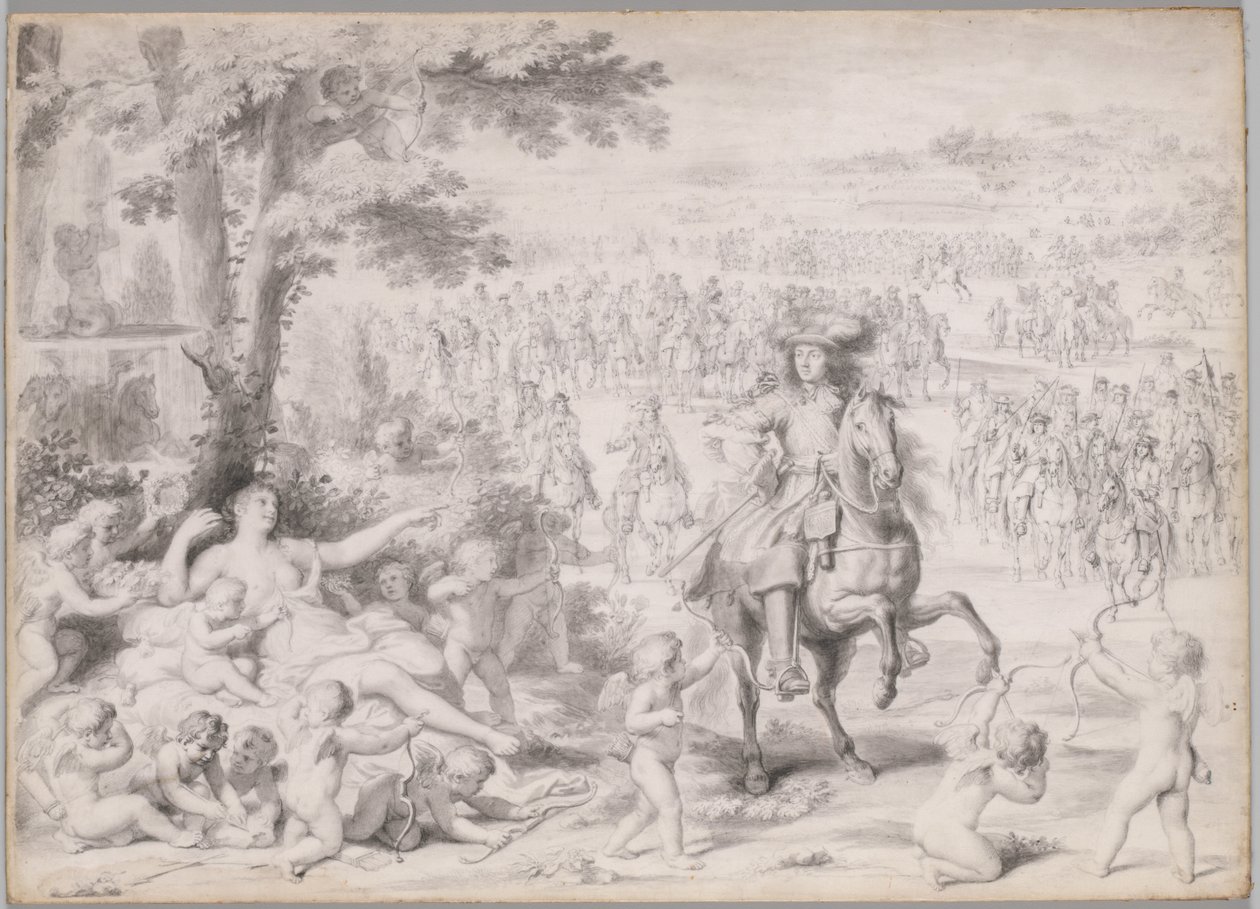 Ludwig XIV. von Venus gefangen von studio of Charles Le Brun
