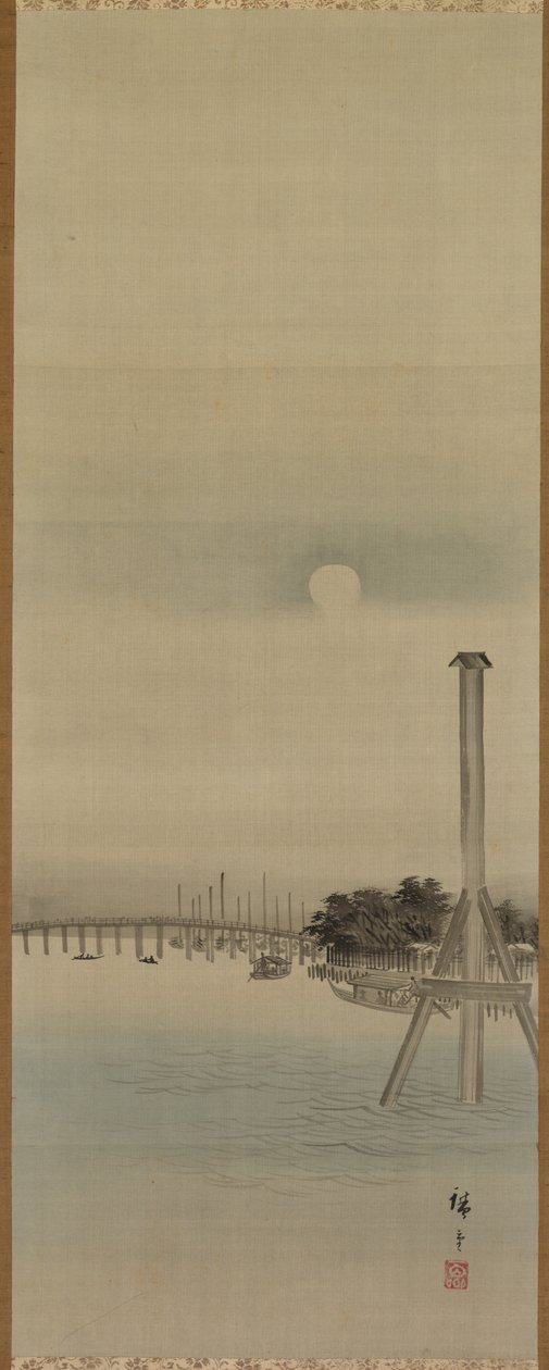 Nachtszene am Sumida-Fluss von studio of Utagawa Hiroshige