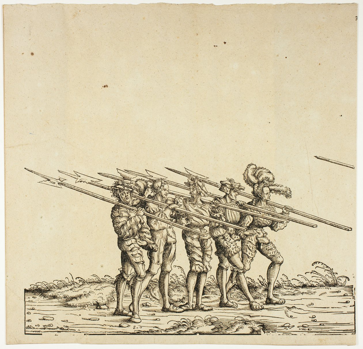 Hellebardenträger, aus dem Triumphzug von Maximilian von the Elder Hans Burgkmair