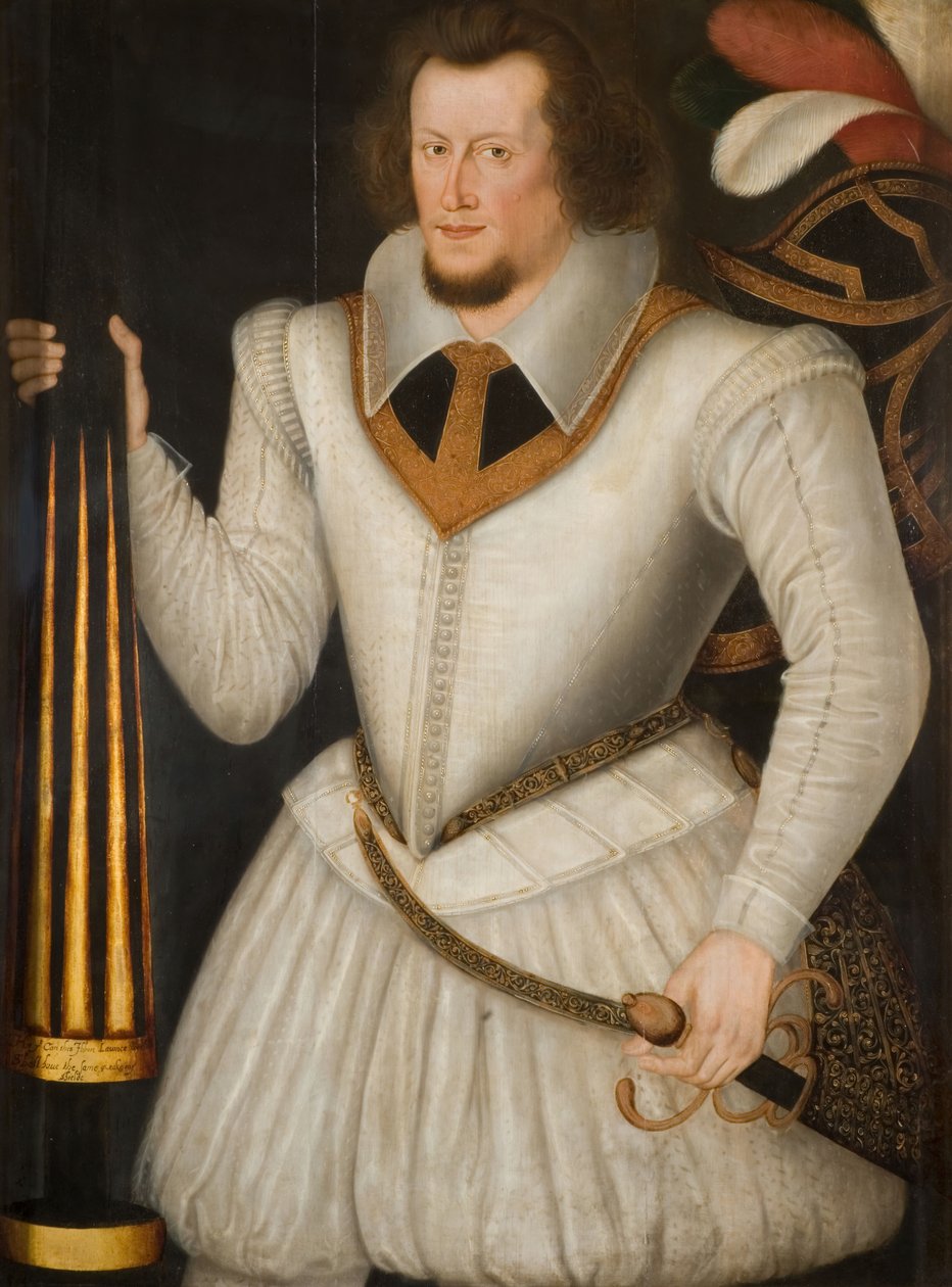 Porträt von Robert Devereux, 2. Earl of Essex, 1600-1700 von the Younger School of Marcus Gheeraerts