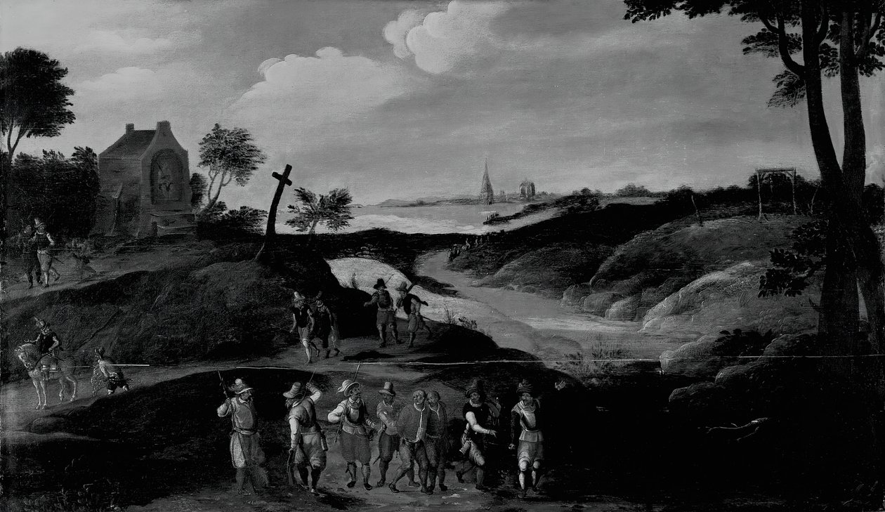 Landschaft mit Figuren von the younger Joos de Momper